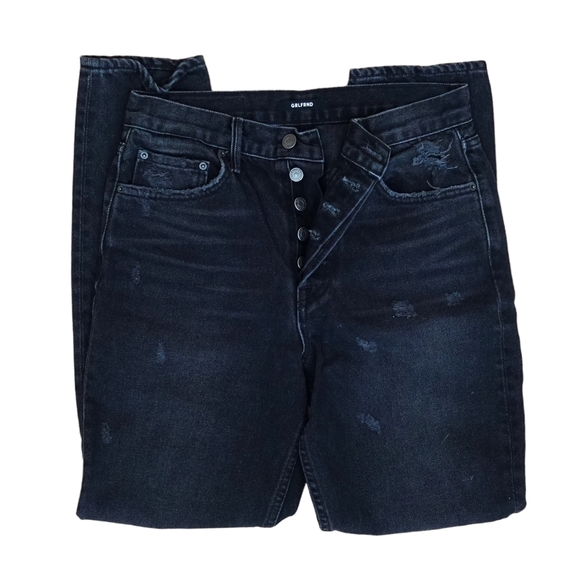 GRLFRND Karolina Black High Rise Straight Crop Ripped Jeans in Wild Thing - 27 - Picture 6 of 11